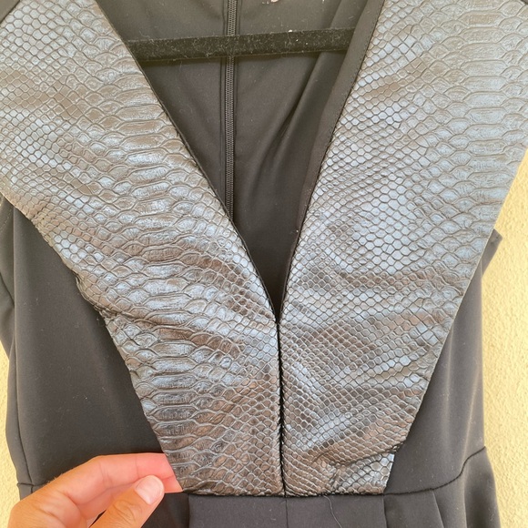 Black leather Romper - Picture 2 of 5